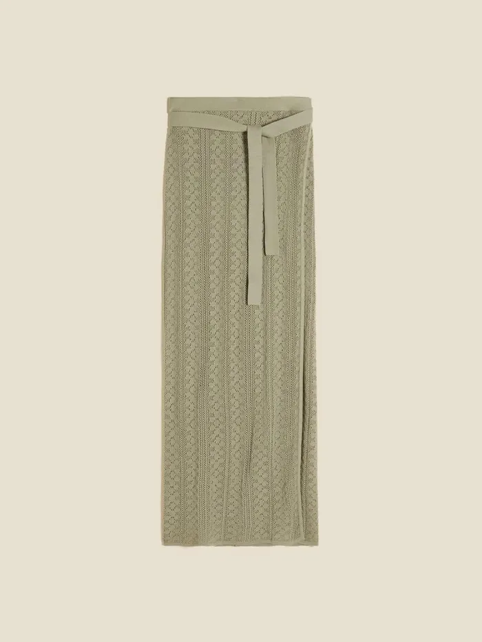 Knitwear Women Holzweiler Kelp Crochet Knit Skirt Teal