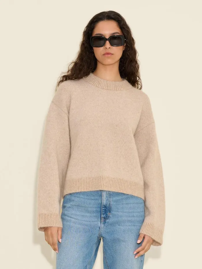 Knitwear Women Holzweiler Tine Knit Crew Neck Sand Mix