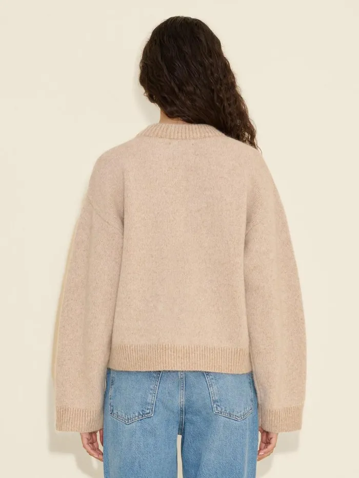 Knitwear Women Holzweiler Tine Knit Crew Neck Sand Mix