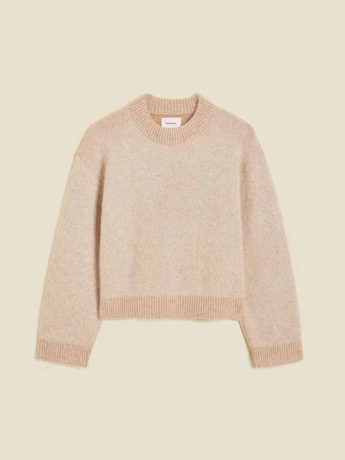 Knitwear Women Holzweiler Tine Knit Crew Neck Sand Mix
