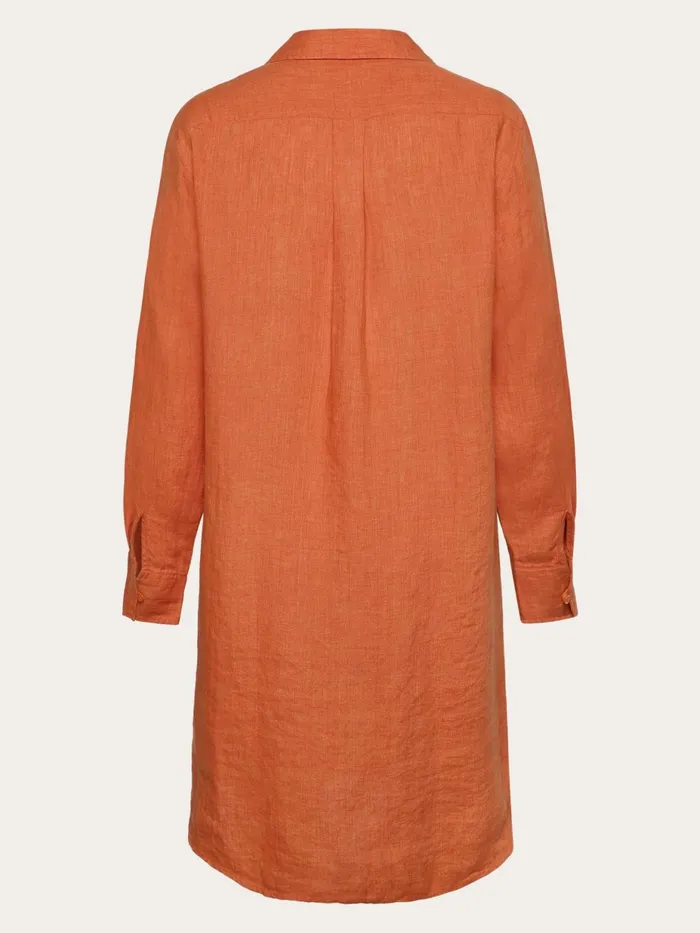 KnowledgeCotton Apparel Dresses And Skirts Classic Linen Dress Langoustino 8211 Women KnowledgeCotton Apparel Dresses And Skirts Classic Linen Dress Langoustino 8211 Women