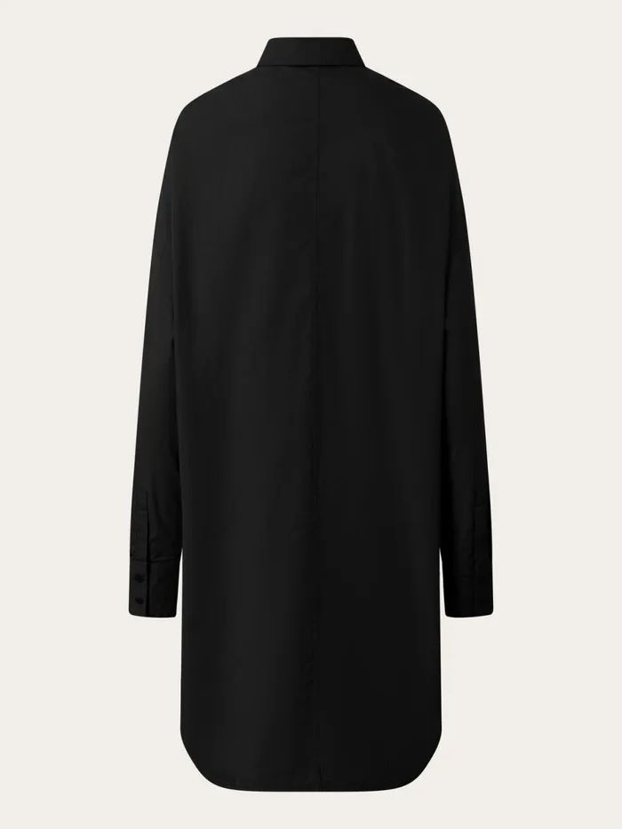 KnowledgeCotton Apparel Dresses And Skirts Poplin Dropped Shoulder Shirt Dress Black Jet 8211 Women KnowledgeCotton Apparel Dresses And Skirts Poplin Dropped Shoulder Shirt Dress Black Jet 8211 Women