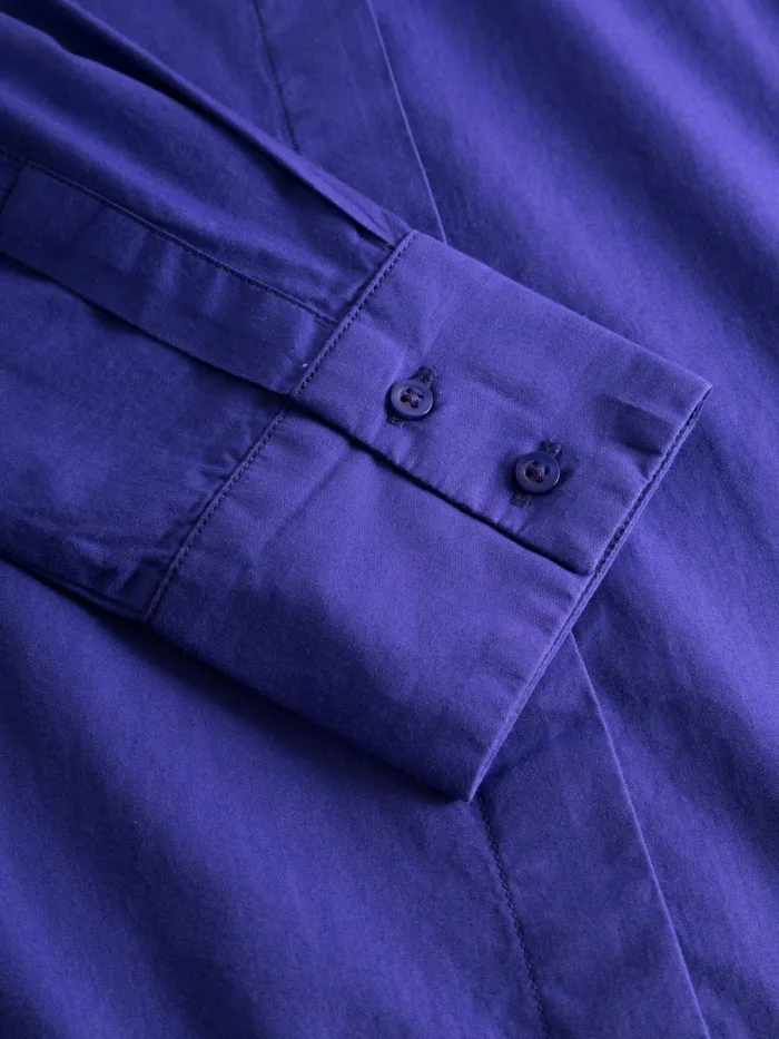 KnowledgeCotton Apparel Dresses And Skirts Poplin Dropped Shoulder Shirt Dress Deep Purple 8211 Women