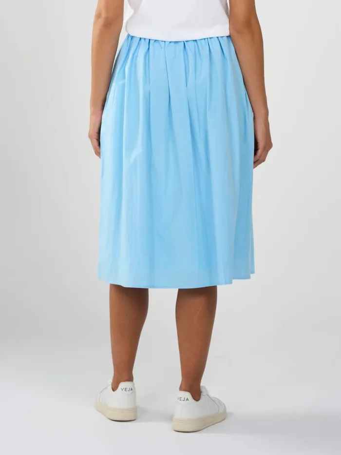 KnowledgeCotton Apparel Dresses And Skirts Poplin Elastic Waist Skirt Airy Blue 8211 Women KnowledgeCotton Apparel Dresses And Skirts Poplin Elastic Waist Skirt Airy Blue 8211 Women