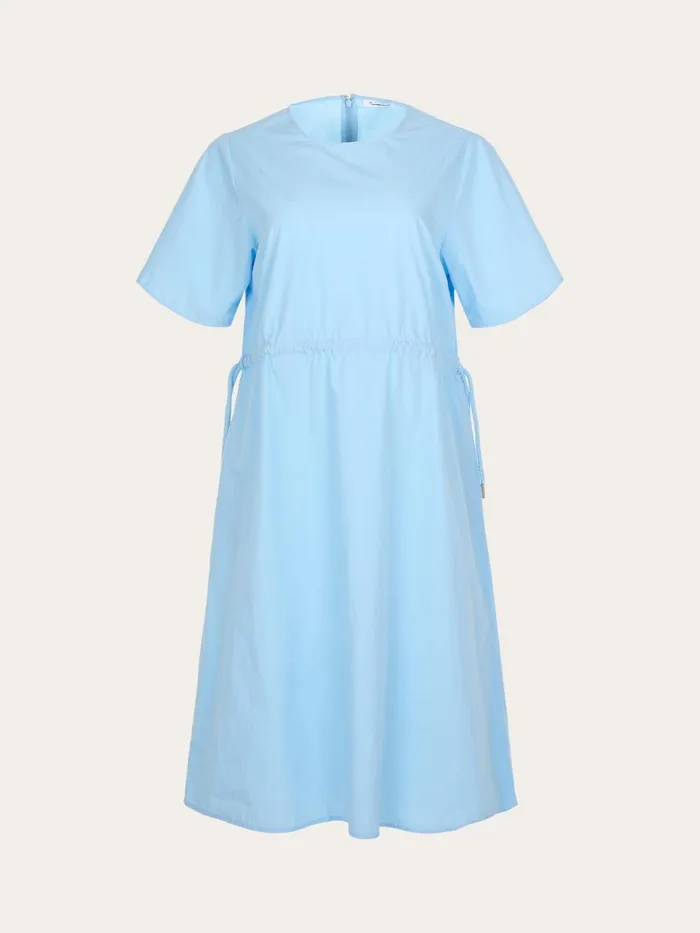 KnowledgeCotton Apparel Dresses And Skirts Poplin Oneck Short Sleevd Dress Airy Blue 8211 Women KnowledgeCotton Apparel Dresses And Skirts Poplin Oneck Short Sleevd Dress Airy Blue 8211 Women