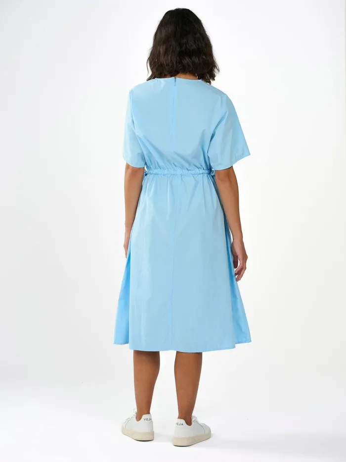 KnowledgeCotton Apparel Dresses And Skirts Poplin Oneck Short Sleevd Dress Airy Blue 8211 Women KnowledgeCotton Apparel Dresses And Skirts Poplin Oneck Short Sleevd Dress Airy Blue 8211 Women