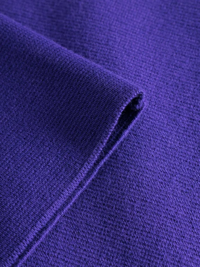 KnowledgeCotton Apparel Knits Cotton High Neck Knit Deep Purple 8211 Women