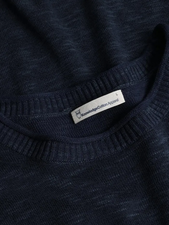 KnowledgeCotton Apparel Knits Crew Neck Knit Tencel Total Eclipse 8211 Men KnowledgeCotton Apparel Knits Crew Neck Knit Tencel Total Eclipse 8211 Men