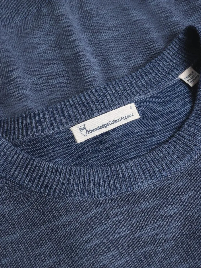 KnowledgeCotton Apparel Knits Crew Neck Knit Tencel Vintage Indigo 8211 Women