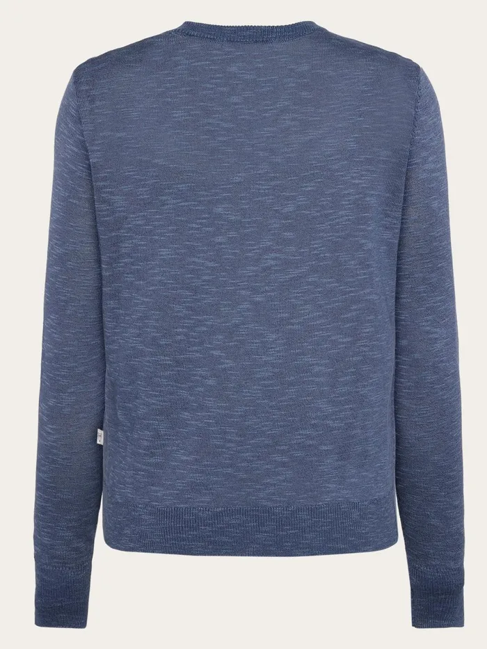 KnowledgeCotton Apparel Knits Crew Neck Knit Tencel Vintage Indigo 8211 Women