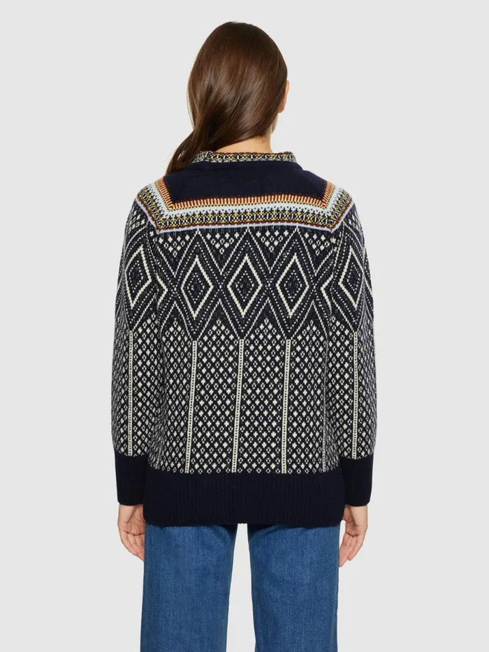KnowledgeCotton Apparel Knits Fair Isle Crew Neck Lambswool Knit Rws 8211 Women KnowledgeCotton Apparel Knits Fair Isle Crew Neck Lambswool Knit Rws 8211 Women