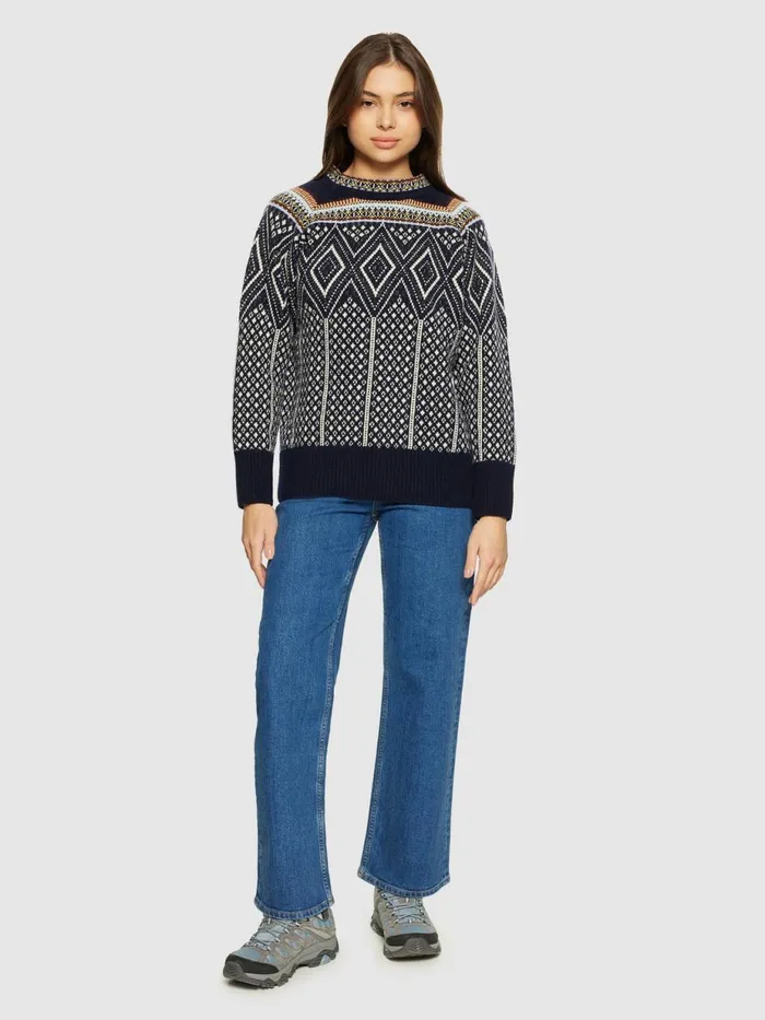 KnowledgeCotton Apparel Knits Fair Isle Crew Neck Lambswool Knit Rws 8211 Women KnowledgeCotton Apparel Knits Fair Isle Crew Neck Lambswool Knit Rws 8211 Women