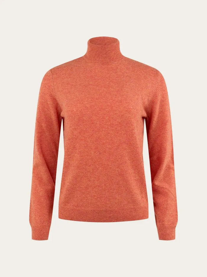 KnowledgeCotton Apparel Knits Lambswool Roll Neck Autumn Leaf 8211 Women