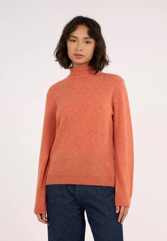 KnowledgeCotton Apparel Knits Lambswool Roll Neck Autumn Leaf 8211 Women KnowledgeCotton Apparel Knits Lambswool Roll Neck Autumn Leaf 8211 Women