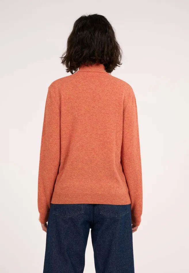 KnowledgeCotton Apparel Knits Lambswool Roll Neck Autumn Leaf 8211 Women KnowledgeCotton Apparel Knits Lambswool Roll Neck Autumn Leaf 8211 Women