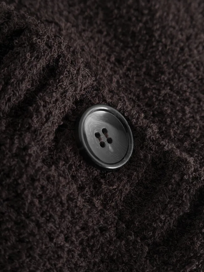 KnowledgeCotton Apparel Knits Mouline Big Collar Cardigan Chocolate Plum 8211 Women KnowledgeCotton Apparel Knits Mouline Big Collar Cardigan Chocolate Plum 8211 Women