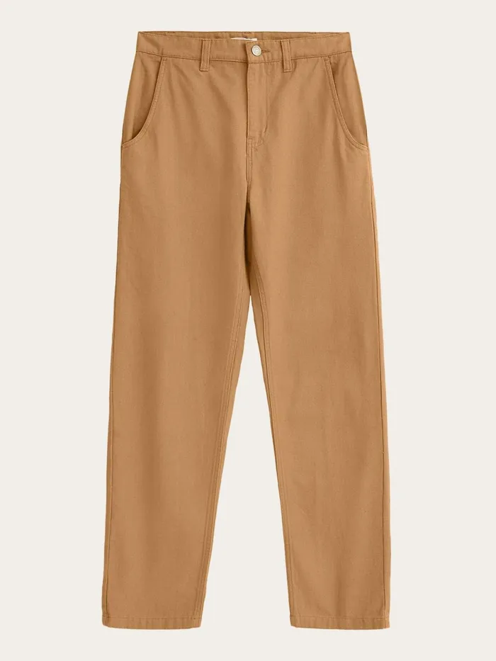 KnowledgeCotton Apparel Pants CALLA Tapered Canvas Pant Brown Sugar 8211 Women