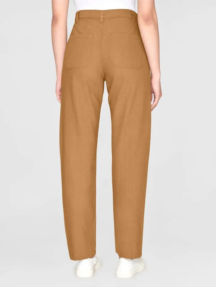 KnowledgeCotton Apparel Pants CALLA Tapered Canvas Pant Brown Sugar 8211 Women KnowledgeCotton Apparel Pants CALLA Tapered Canvas Pant Brown Sugar 8211 Women