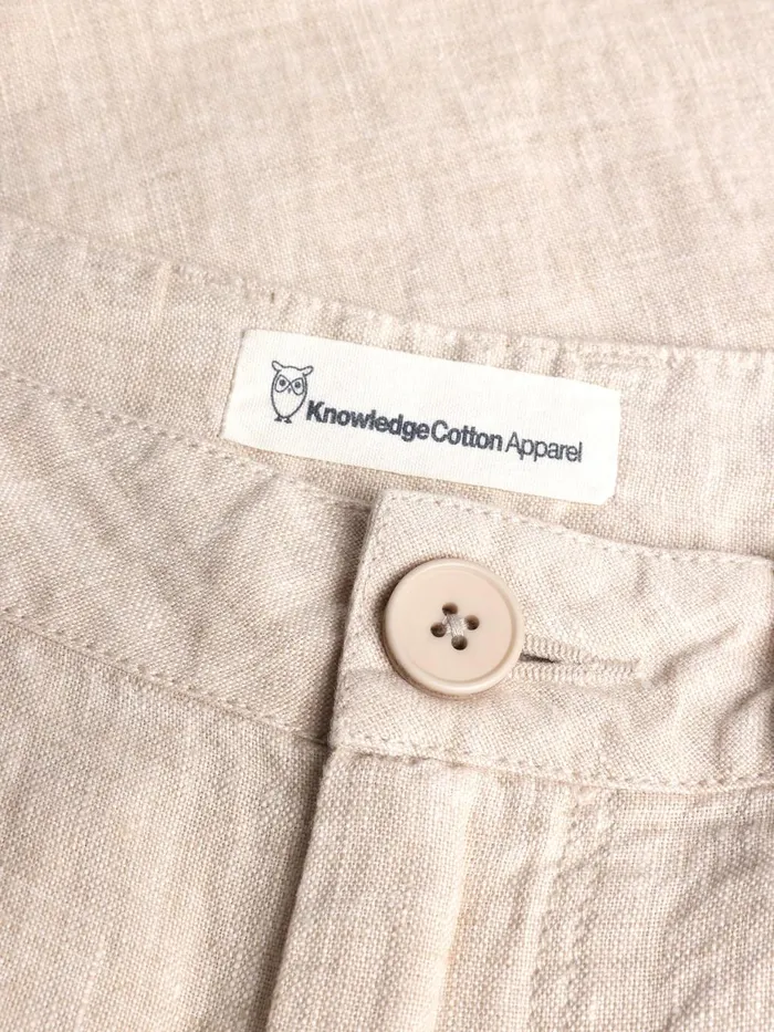 KnowledgeCotton Apparel Pants CALLA Tapered Midrise Linen Pants Gotsvegan 8211 Women
