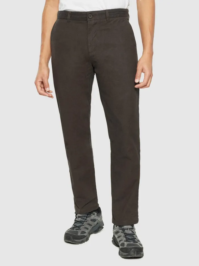KnowledgeCotton Apparel Pants CHUCK Regular Flannel Chino Pants Demitasse brown 8211 Men KnowledgeCotton Apparel Pants CHUCK Regular Flannel Chino Pants Demitasse brown 8211 Men