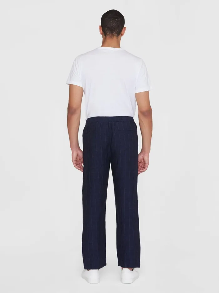KnowledgeCotton Apparel Pants FIG Loose Checked Linen Pants Gotsvegan 8211 Men KnowledgeCotton Apparel Pants FIG Loose Checked Linen Pants Gotsvegan 8211 Men