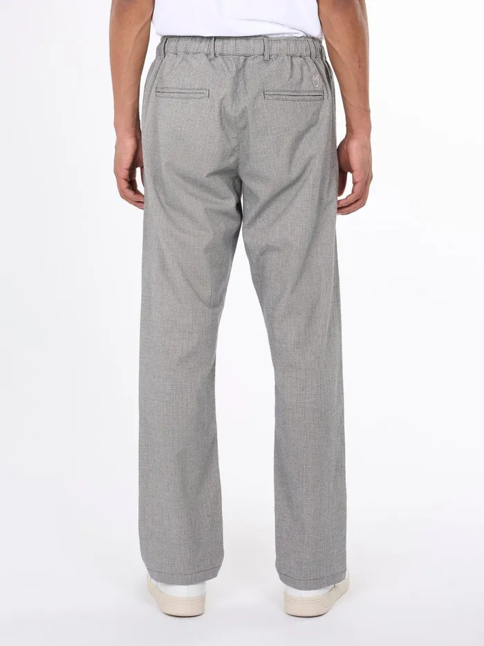 KnowledgeCotton Apparel Pants Loose Fit Pepita Checked Pant Safari 8211 Men