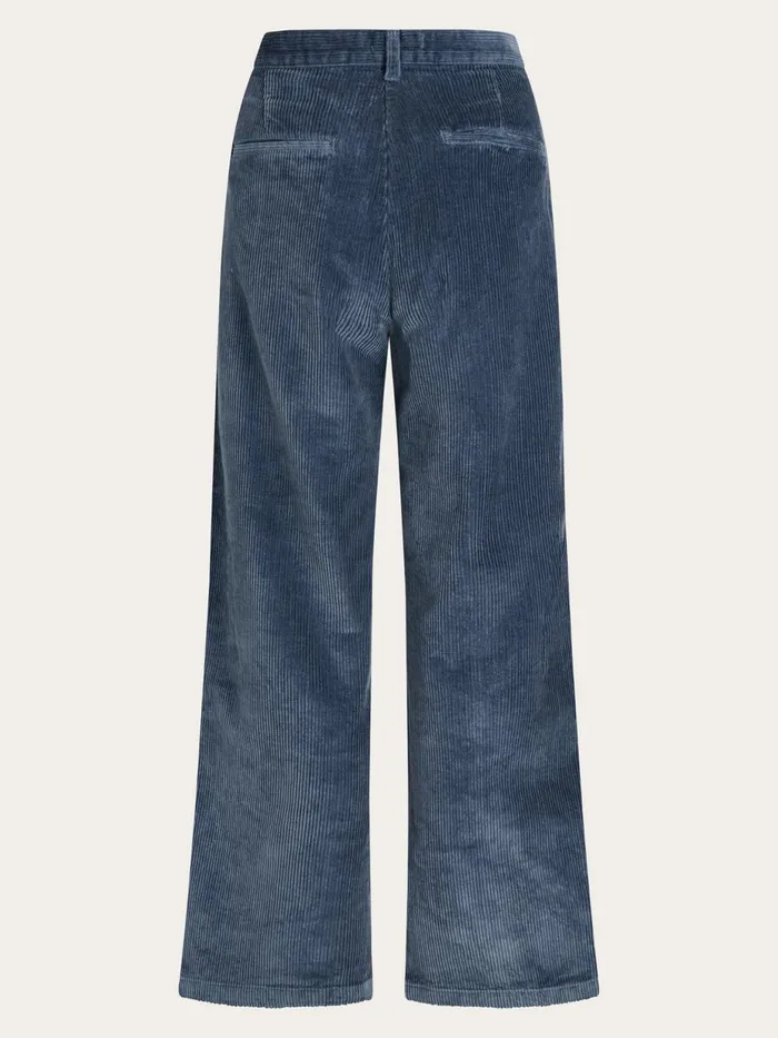 KnowledgeCotton Apparel Pants POSEY Loose Corduroy Pant China Blue 8211 Women