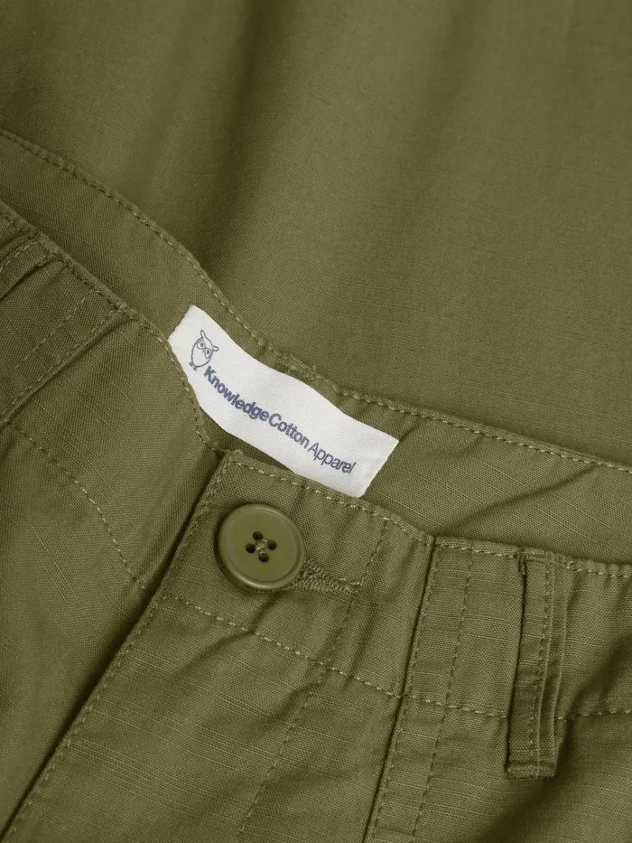 KnowledgeCotton Apparel Pants POSEY Midrise Wide Slub Yarn Cropped Pants GOTSVegan Burned Olive 8211 Women KnowledgeCotton Apparel Pants POSEY Midrise Wide Slub Yarn Cropped Pants GOTSVegan Burned Olive 8211 Women