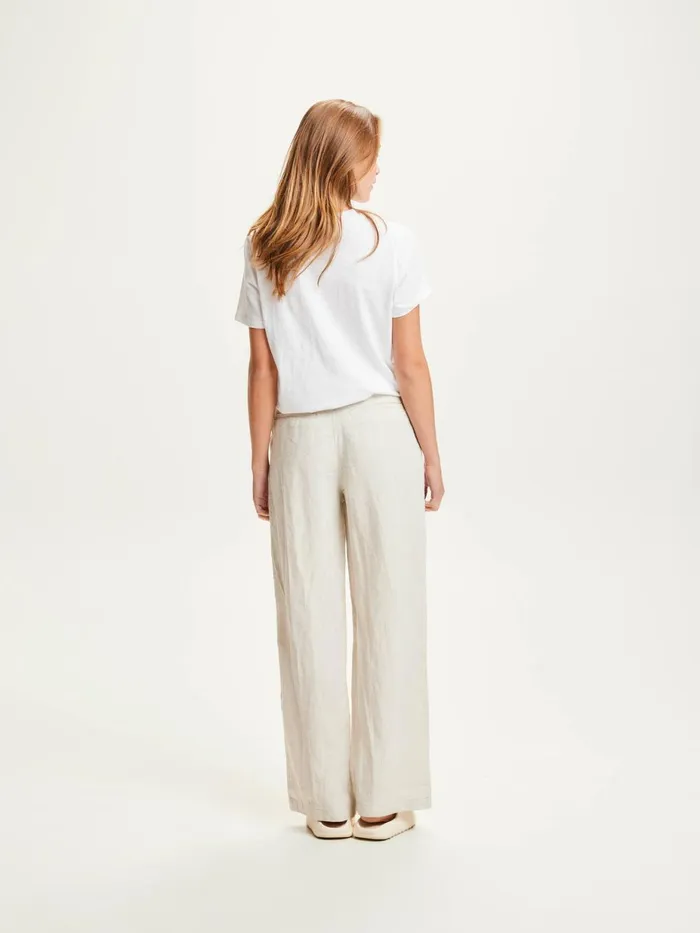 KnowledgeCotton Apparel Pants POSEY Natural Linen Pants Light Feather Gray 8211 Women KnowledgeCotton Apparel Pants POSEY Natural Linen Pants Light Feather Gray 8211 Women
