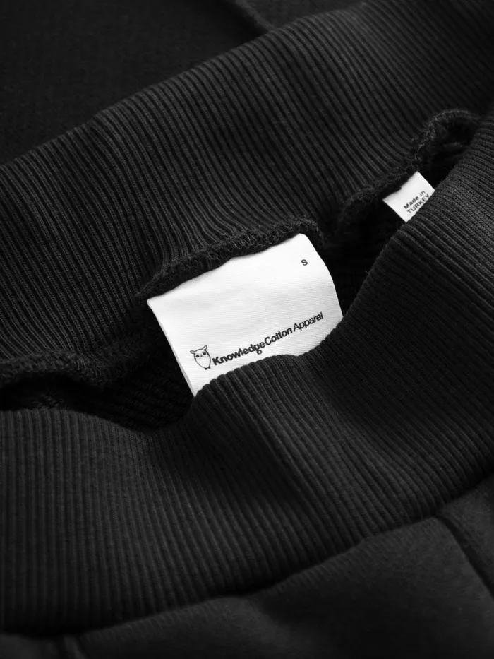 KnowledgeCotton Apparel Pants POSEY Wide Highrise Sweat Elastic Waistband Pants Black Jet 8211 Women KnowledgeCotton Apparel Pants POSEY Wide Highrise Sweat Elastic Waistband Pants Black Jet 8211 Women