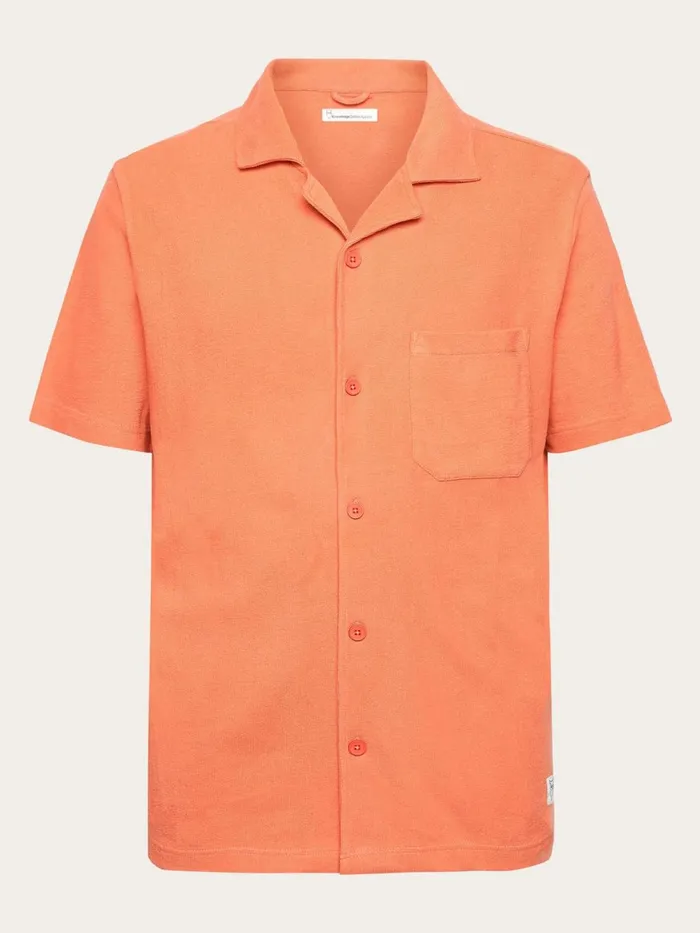 KnowledgeCotton Apparel Shirts Box Fit Short Sleeve Boucl Shirt Gotsvegan 8211 Men KnowledgeCotton Apparel Shirts Box Fit Short Sleeve Boucl Shirt Gotsvegan 8211 Men