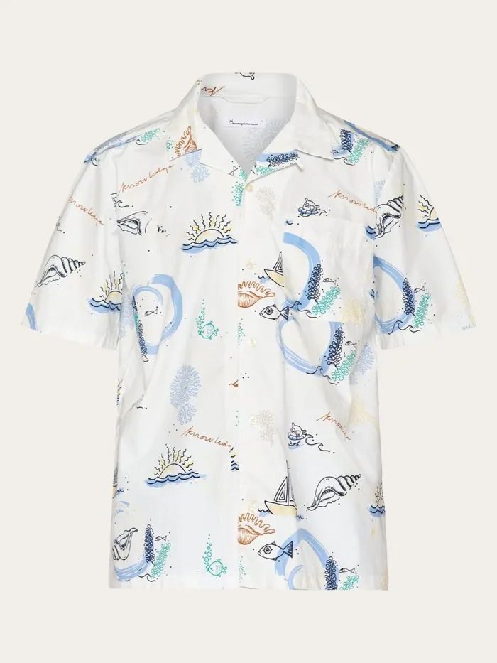 KnowledgeCotton Apparel Shirts Box Short Sleeve AOP Embr Shirt Gotsvegan 8211 Men KnowledgeCotton Apparel Shirts Box Short Sleeve AOP Embr Shirt Gotsvegan 8211 Men