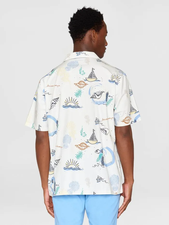 KnowledgeCotton Apparel Shirts Box Short Sleeve AOP Embr Shirt Gotsvegan 8211 Men KnowledgeCotton Apparel Shirts Box Short Sleeve AOP Embr Shirt Gotsvegan 8211 Men
