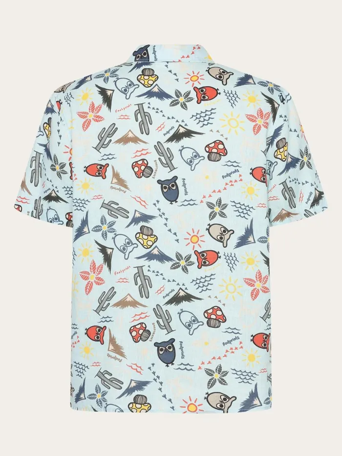 KnowledgeCotton Apparel Shirts Box Short Sleeve AOP Linen Shirt Gotsvegan 8211 Men KnowledgeCotton Apparel Shirts Box Short Sleeve AOP Linen Shirt Gotsvegan 8211 Men