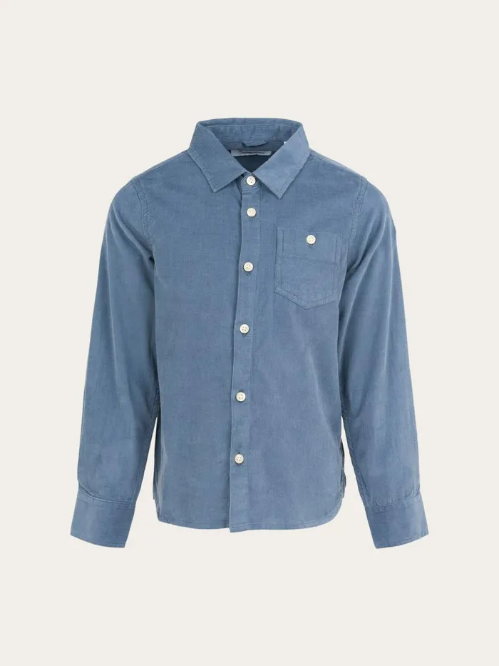 KnowledgeCotton Apparel Shirts Corduroy Shirt China Blue 8211 Kids