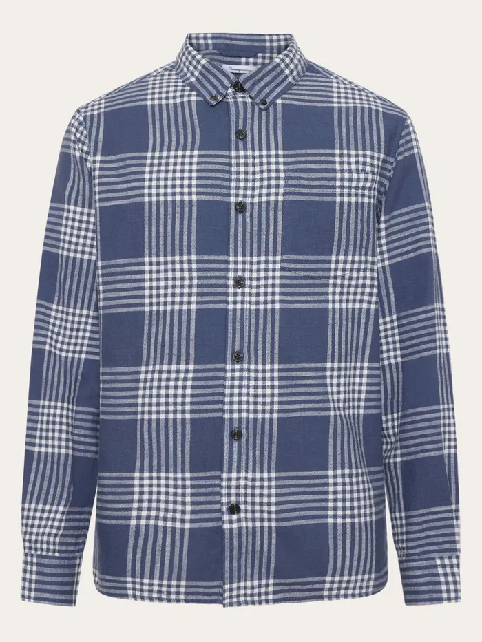 KnowledgeCotton Apparel Shirts Regular Fit Checkered Shirt Gotsvegan 8211 Men