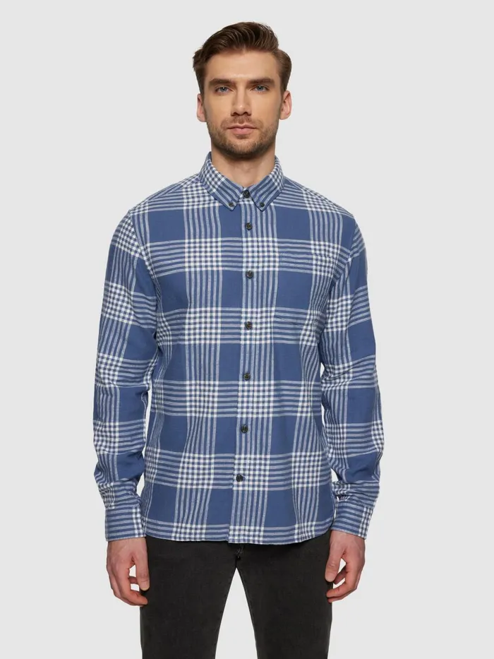 KnowledgeCotton Apparel Shirts Regular Fit Checkered Shirt Gotsvegan 8211 Men KnowledgeCotton Apparel Shirts Regular Fit Checkered Shirt Gotsvegan 8211 Men