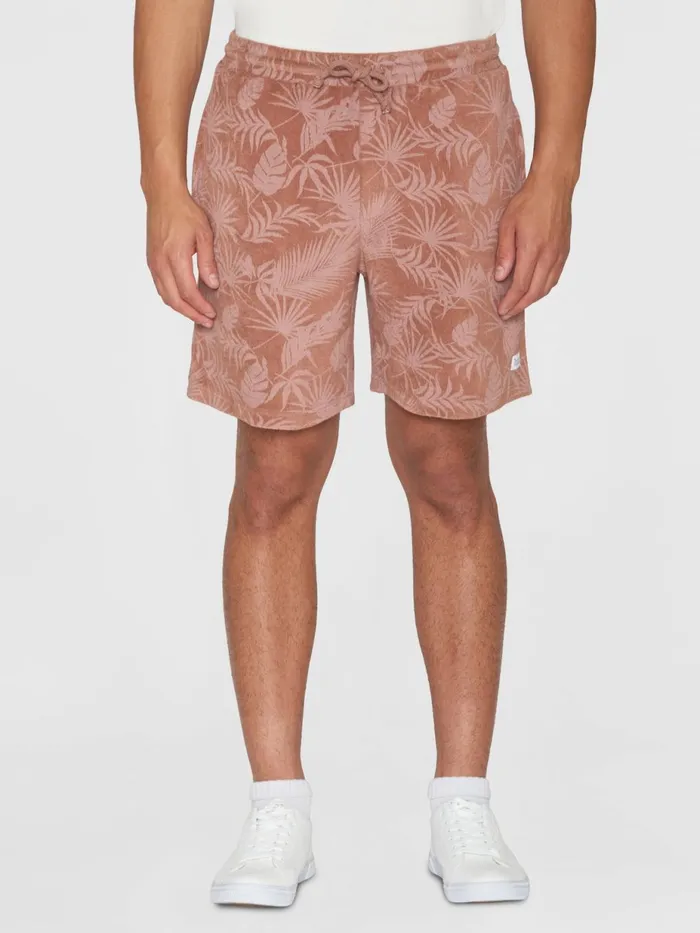 KnowledgeCotton Apparel Shorts Casual Printed Terry Short Brown 8211 Men KnowledgeCotton Apparel Shorts Casual Printed Terry Short Brown 8211 Men