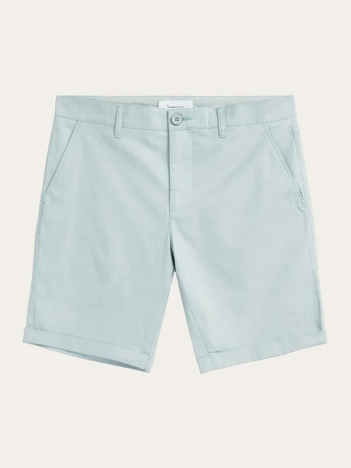 KnowledgeCotton Apparel Shorts CHUCK Regular Chino Poplin Shorts Gray Mist 8211 Men