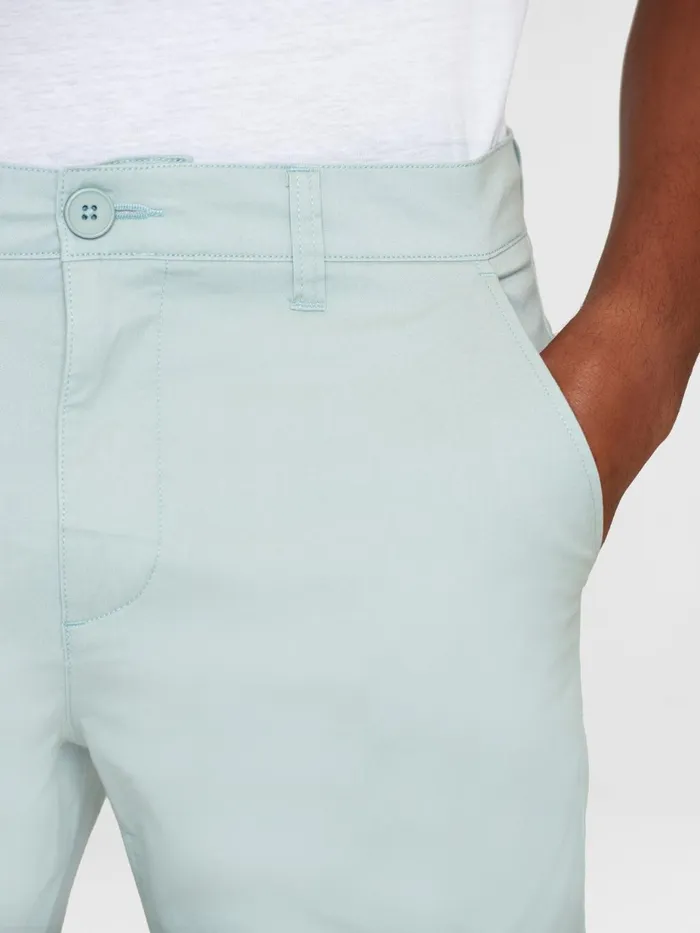 KnowledgeCotton Apparel Shorts CHUCK Regular Chino Poplin Shorts Gray Mist 8211 Men