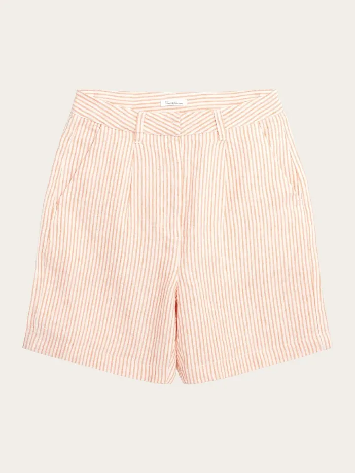KnowledgeCotton Apparel Shorts POSEY Wide Highrise Striped Linen Shorts Gotsvegan 8211 Women KnowledgeCotton Apparel Shorts POSEY Wide Highrise Striped Linen Shorts Gotsvegan 8211 Women
