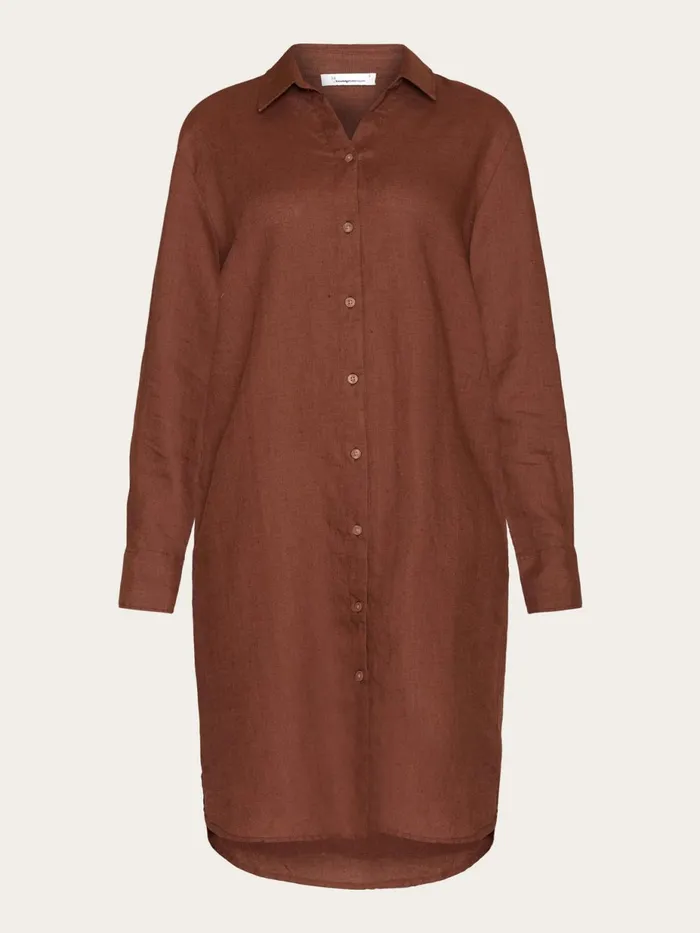 KnowledgeCotton Apparel Skirts And Dresses Classic Linen Dress Tiramisu 8211 Women KnowledgeCotton Apparel Skirts And Dresses Classic Linen Dress Tiramisu 8211 Women