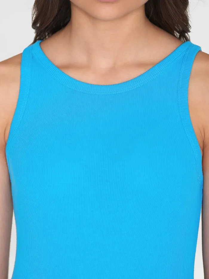 KnowledgeCotton Apparel TShirts And Tops Racer Rib Top Malibu Blue 8211 Women KnowledgeCotton Apparel TShirts And Tops Racer Rib Top Malibu Blue 8211 Women