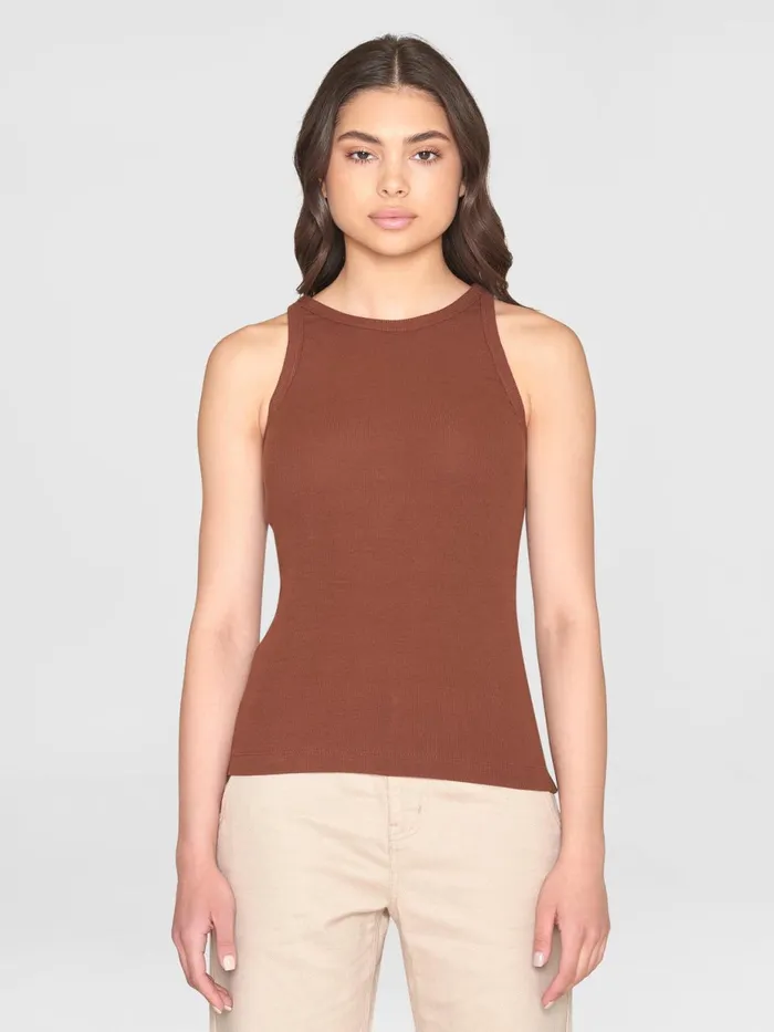 KnowledgeCotton Apparel TShirts And Tops Racer Rib Top Tiramisu 8211 Women KnowledgeCotton Apparel TShirts And Tops Racer Rib Top Tiramisu 8211 Women