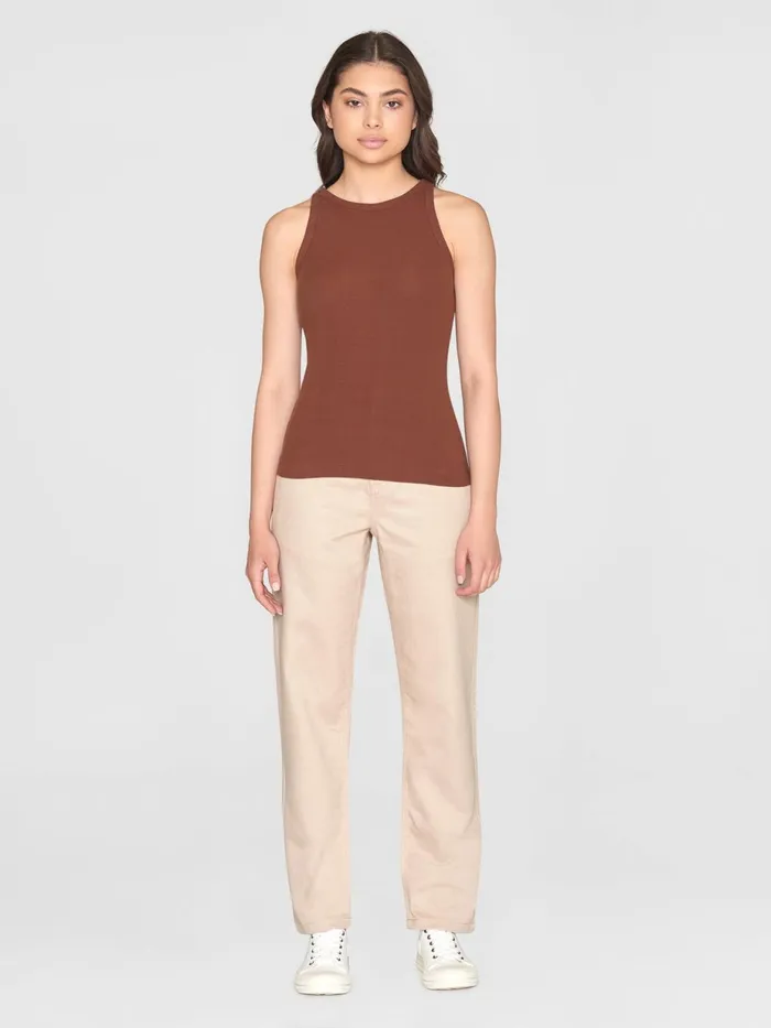 KnowledgeCotton Apparel TShirts And Tops Racer Rib Top Tiramisu 8211 Women KnowledgeCotton Apparel TShirts And Tops Racer Rib Top Tiramisu 8211 Women