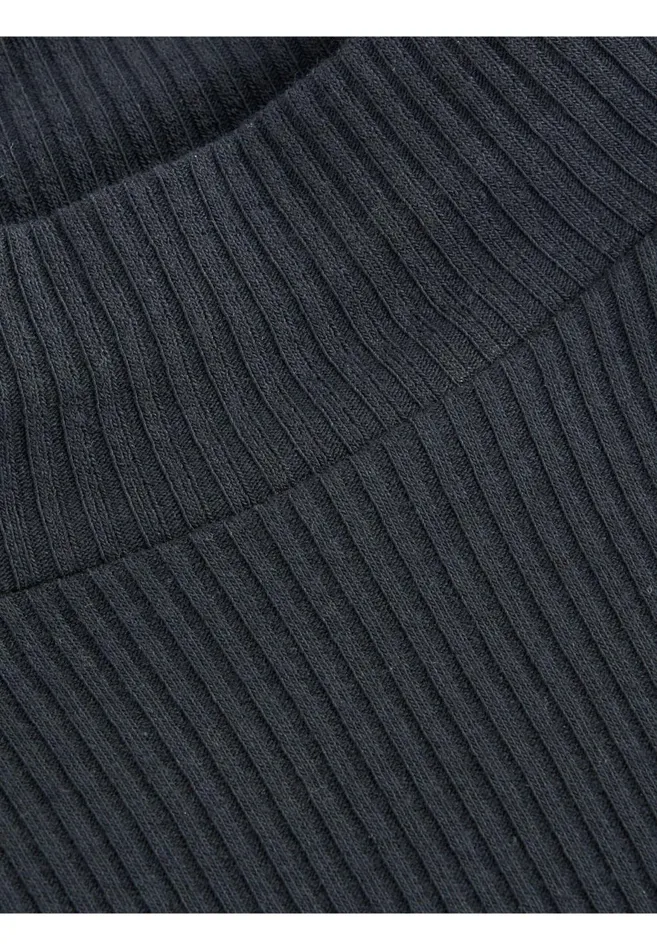 KnowledgeCotton Apparel TShirts And Tops Rib High Neck LS Black Jet 8211 Women KnowledgeCotton Apparel TShirts And Tops Rib High Neck LS Black Jet 8211 Women