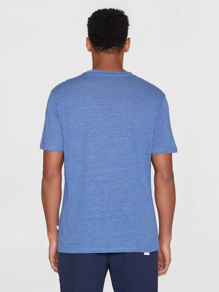 KnowledgeCotton Apparel TShirts Linen Tshirt Moonlight Blue 8211 Men KnowledgeCotton Apparel TShirts Linen Tshirt Moonlight Blue 8211 Men