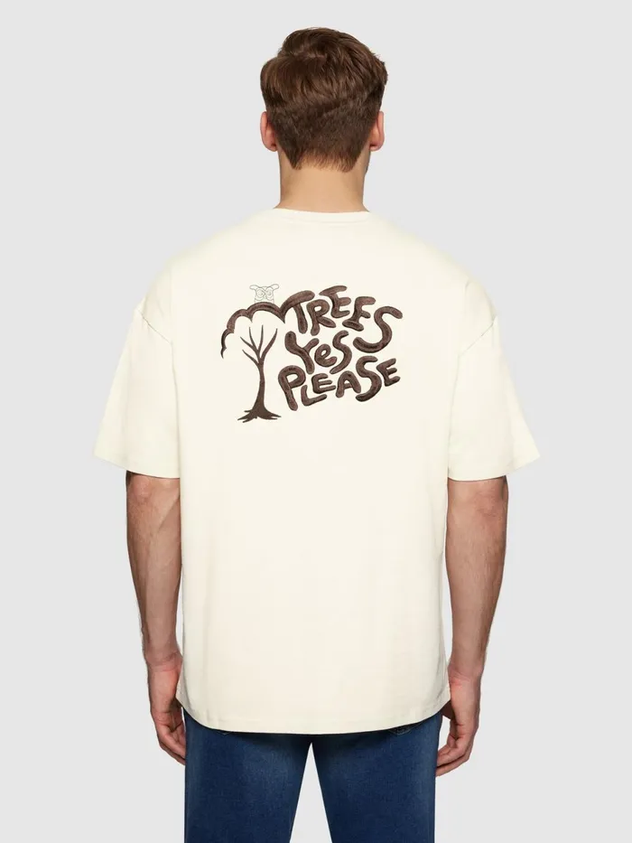 KnowledgeCotton Apparel TShirts Loose Fit Print Tshirt Gotsvegan 8211 Men