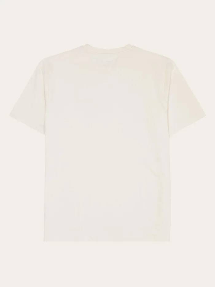 KnowledgeCotton Apparel TShirts Regular Dropshoulder Short Sleeve Heavy Single Jersey Printed Tshirt GOTSVegan Egret 8211 Men KnowledgeCotton Apparel TShirts Regular Dropshoulder Short Sleeve Heavy Single Jersey Printed Tshirt GOTSVegan Egret 8211 Men