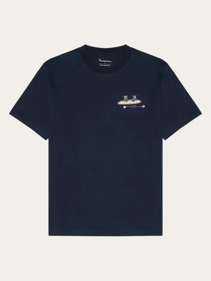 KnowledgeCotton Apparel TShirts Regular Dropshoulder Short Sleeve Heavy Single Jersey Printed Tshirt GOTSVegan Night Sky 8211 Men KnowledgeCotton Apparel TShirts Regular Dropshoulder Short Sleeve Heavy Single Jersey Printed Tshirt GOTSVegan Night Sky 8211 Men